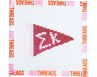 Sigma Kappa Sorority Pennant Needlepoint Canvas