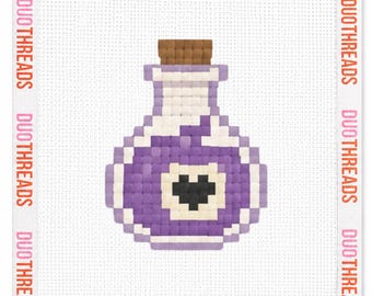 Spooky Love Potion Icon Needlepoint Canvas