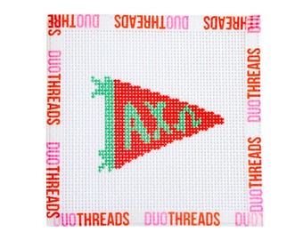 Alpha Chi Omega Sorority Pennant Needlepoint Canvas