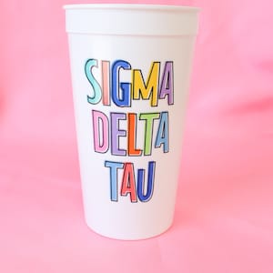 Sigma Delta Tau Sorority Bring on the Fun Stadium Cup 32oz