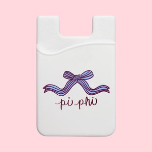Cartera para teléfono con lazo coqueto de la hermandad Pi Beta Phi