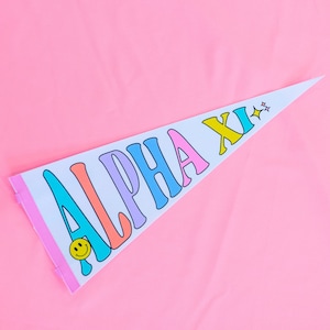 Alpha Xi Delta Sorority Party Pennant Flag