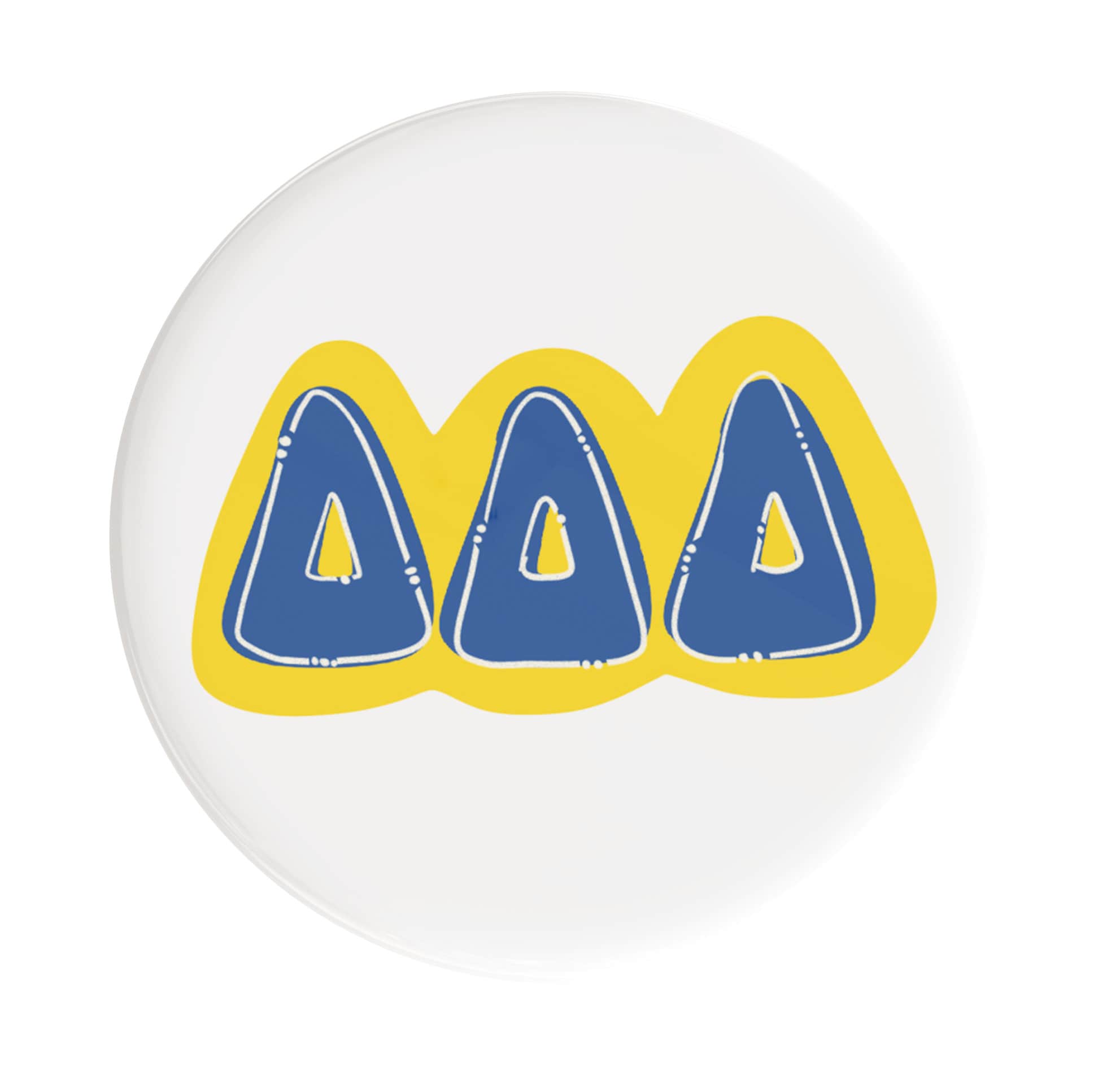 Delta Delta Delta Bubbly Sorority Button (includes One) // See ...