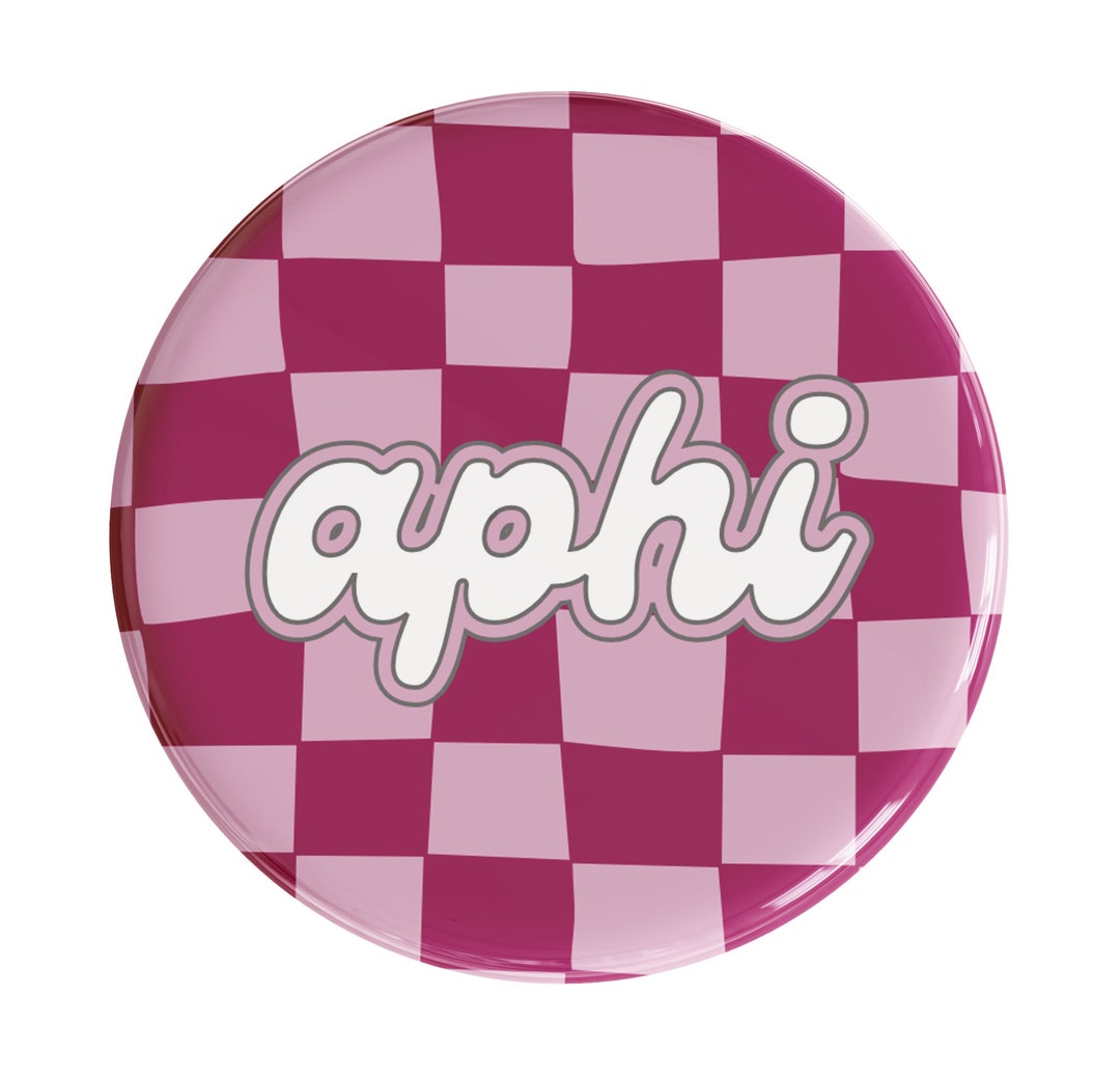 Alpha Phi Checker Sorority Button (includes One) // See Description to ...