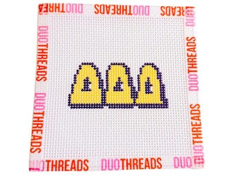 Delta Delta Delta Sorority Bubble Letter Needlepoint Canvas