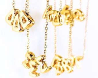 Bubble Letter Sorority Necklace