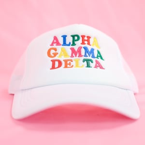 Alpha Gamma Delta Sorority Fun Times Trucker Hat //  Sorority / Greek / Big/Little / Recruitment / Sorority Gift