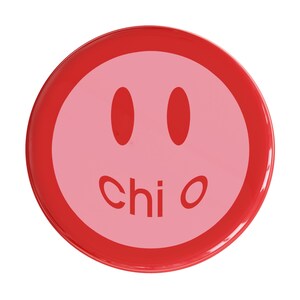Chi Omega Smile Sorority Button (Includes One) // See Description to Customize / Greek / Big Little / Gameday