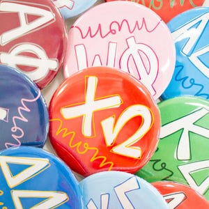 Classic Sorority Mom Gameday Buttons (Includes One)