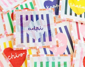 Sorority Heart Needlepoint Canvas