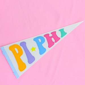 Pi Beta Phi Sorority Rainbow Pennant Flag