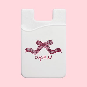 Cartera para teléfono con lazo coqueto de la hermandad Alpha Phi
