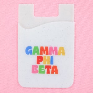Cartera para teléfono Shimmer de la hermandad Gamma Phi Beta