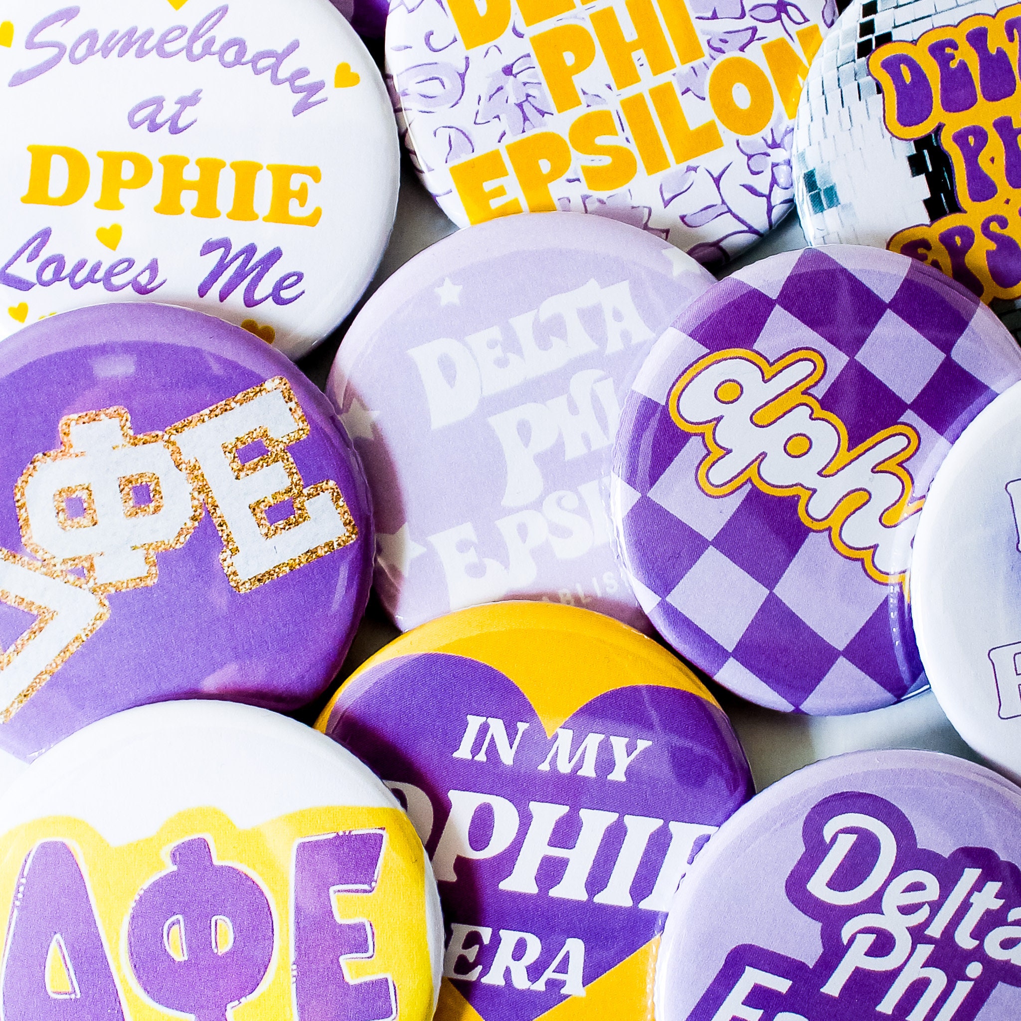 Delta Phi Epsilon Classic Sorority Buttons (includes One) // See ...
