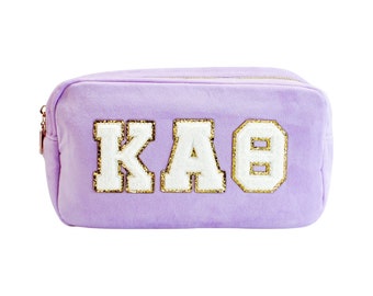 Kappa Alpha Theta Chenille Sorority Cosmetic Bag