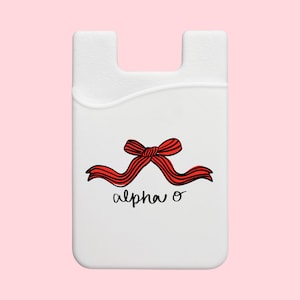 Cartera para teléfono con lazo coqueto de la hermandad Alpha Omicron Pi