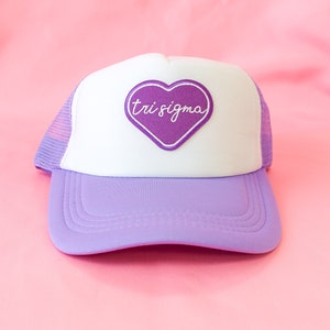 Sigma Sigma Sigma Whole Lotta Love Sorority Trucker Hat //  Sorority / Greek / Big/Little / Recruitment / Sorority Gift