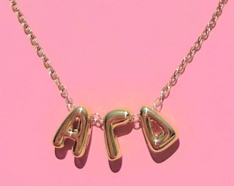 Alpha Gamma Delta Sorority Bubble Letter Necklace