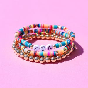 Zeta Tau Alpha Miley Sorority Bracelet Stack