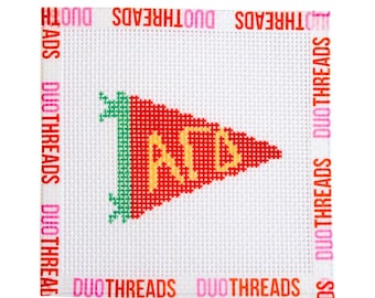 Alpha Gamma Delta Sorority Pennant Needlepoint Canvas