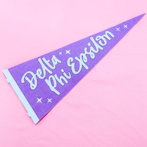 Delta Phi Epsilon Sorority Stardust Pennant Flag