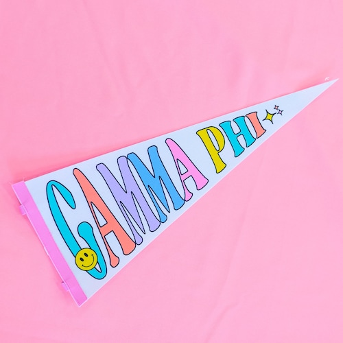 Gamma Phi Beta Sorority Party Pennant Flag