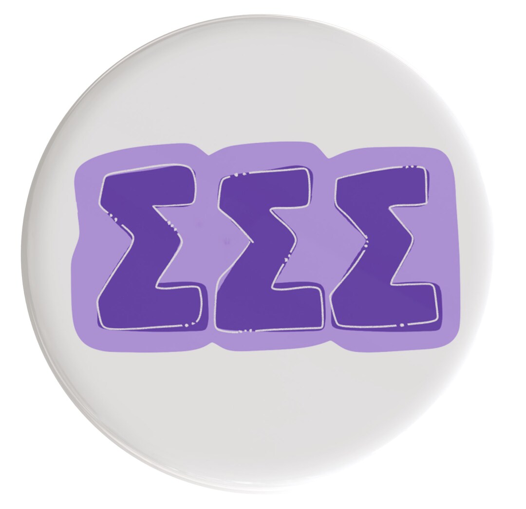 Sigma Sigma Sigma Bubbly Sorority Button (includes One) // See ...