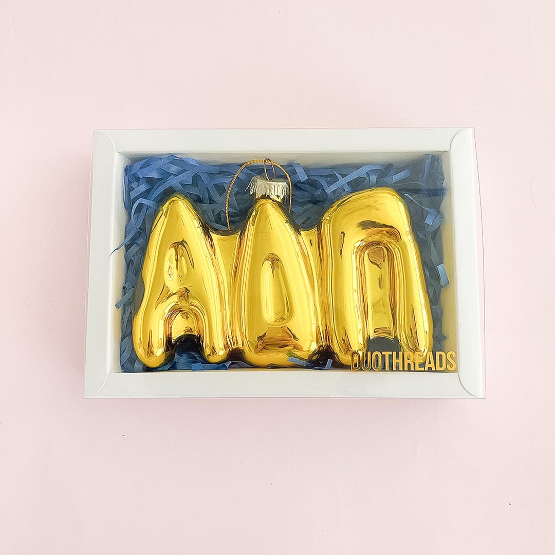 Adpi Gold Letters Alpha Delta Pi Gold Bubble Letter Sorority Ornament - Etsy