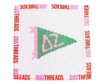 Delta Zeta Sorority Pennant Needlepoint Canvas