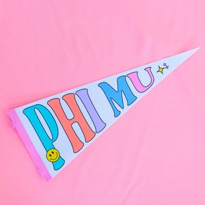 Phi Mu Sorority Party Pennant Flag