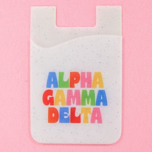 Cartera para teléfono Shimmer de la hermandad Alpha Gamma Delta