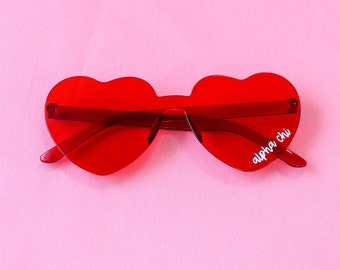 Alpha Chi Omega Sorority Only Eyes For You Heart Sunglasses