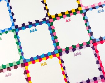 Scallop Sorority Note Cube – 4x4 Sticky Note Block (500 Sheets)
