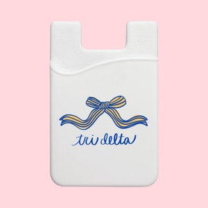 Cartera para teléfono con lazo coqueto de la hermandad Delta Delta Delta