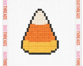 Sweet & Spooky Candy Corn Needlepoint Canvas