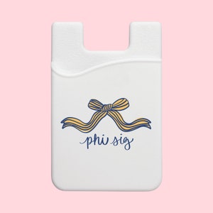 Cartera para teléfono con lazo coqueto de la hermandad Phi Sigma Sigma
