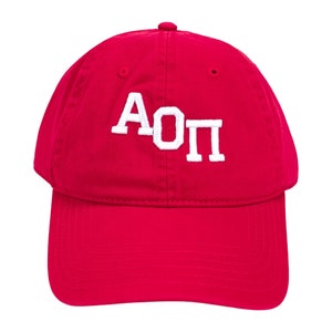 Alpha Omicron Pi Sorority Varsity Hat //  Sorority / Greek / Big/Little / Recruitment / Sorority Gift