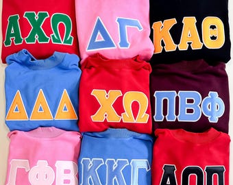 Classic Twill Sorority Embroidered Mock Neck Crew