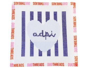 Alpha Delta Pi Sorority Heart Needlepoint Canvas