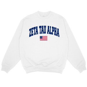 Zeta Tau Alpha Betsy Sorority Crewneck Sweatshirt / Greek / Patriotic