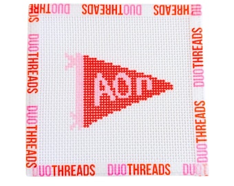 Alpha Omicron Pi Sorority Pennant Needlepoint Canvas