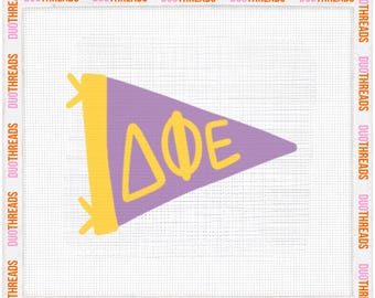 Delta Phi Epsilon Sorority Pennant Needlepoint Canvas