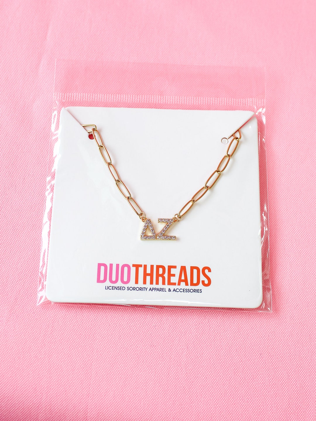 Delta Rhinestone Delta Zeta Rhinestone Sorority Necklace - Etsy