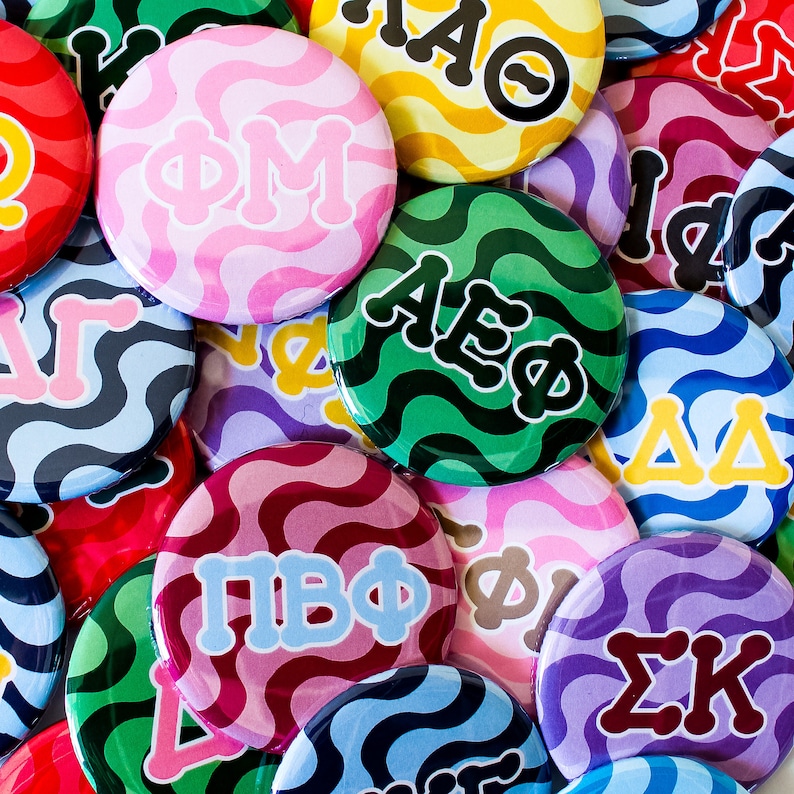 Groovy Sorority Buttons (includes One) // Available for All ...