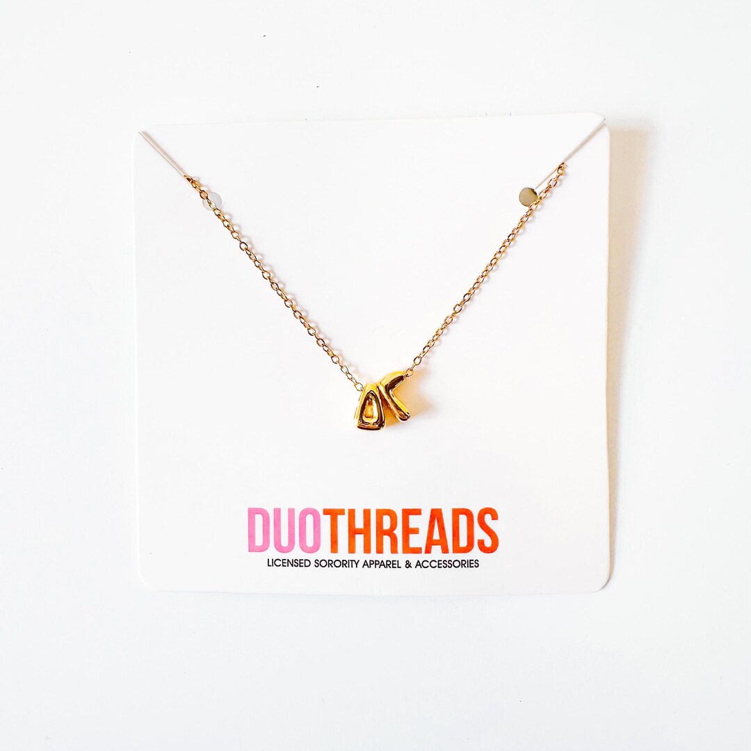 Delta Zeta Bubble Letter Sorority Necklace main image 0