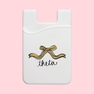 Cartera para teléfono con lazo coqueto de la hermandad Kappa Alpha Theta