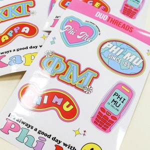 Y2K Sorority Sticker Sheet