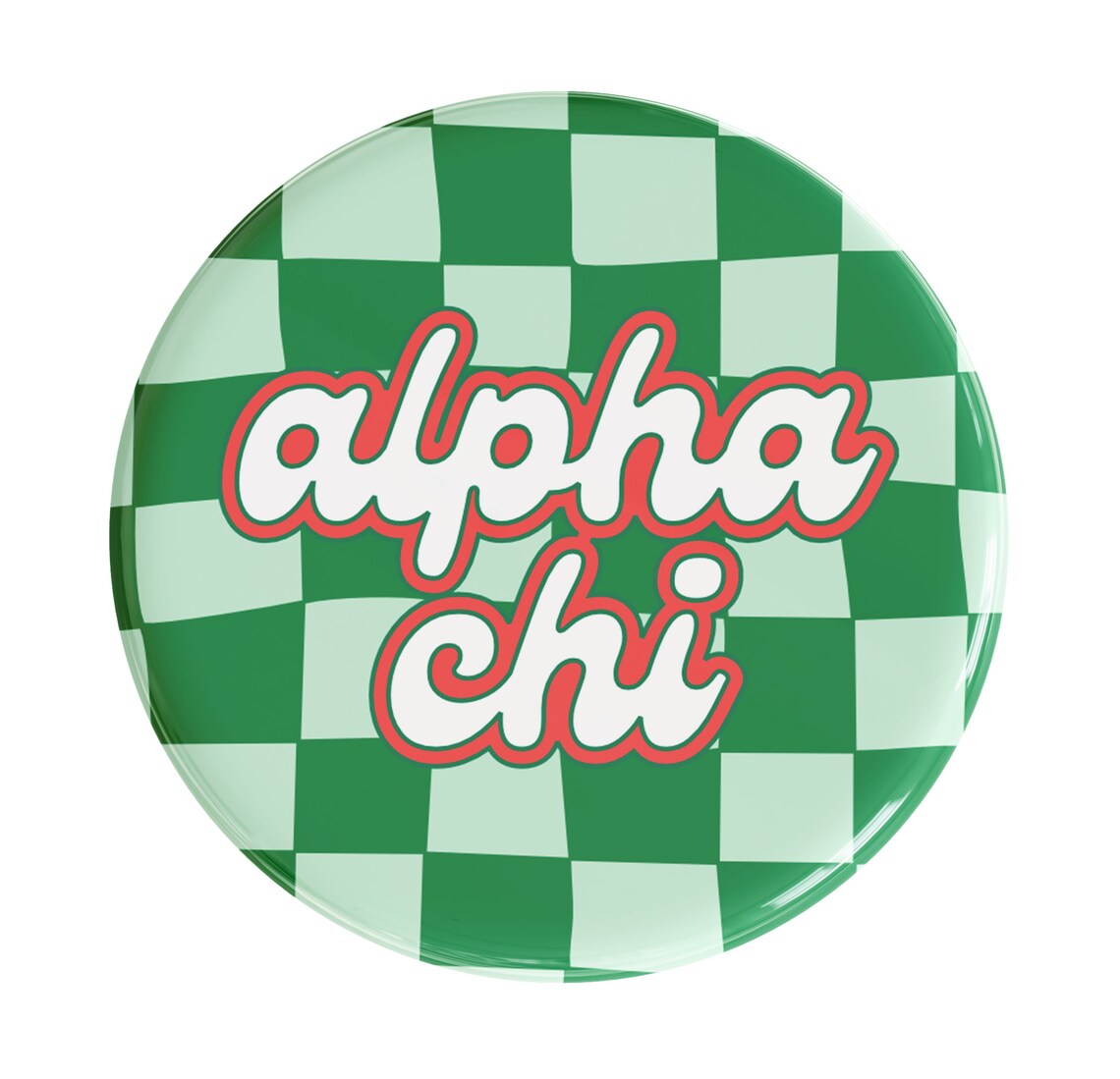 Alpha Chi Omega Checker Sorority Button (includes One) // See ...