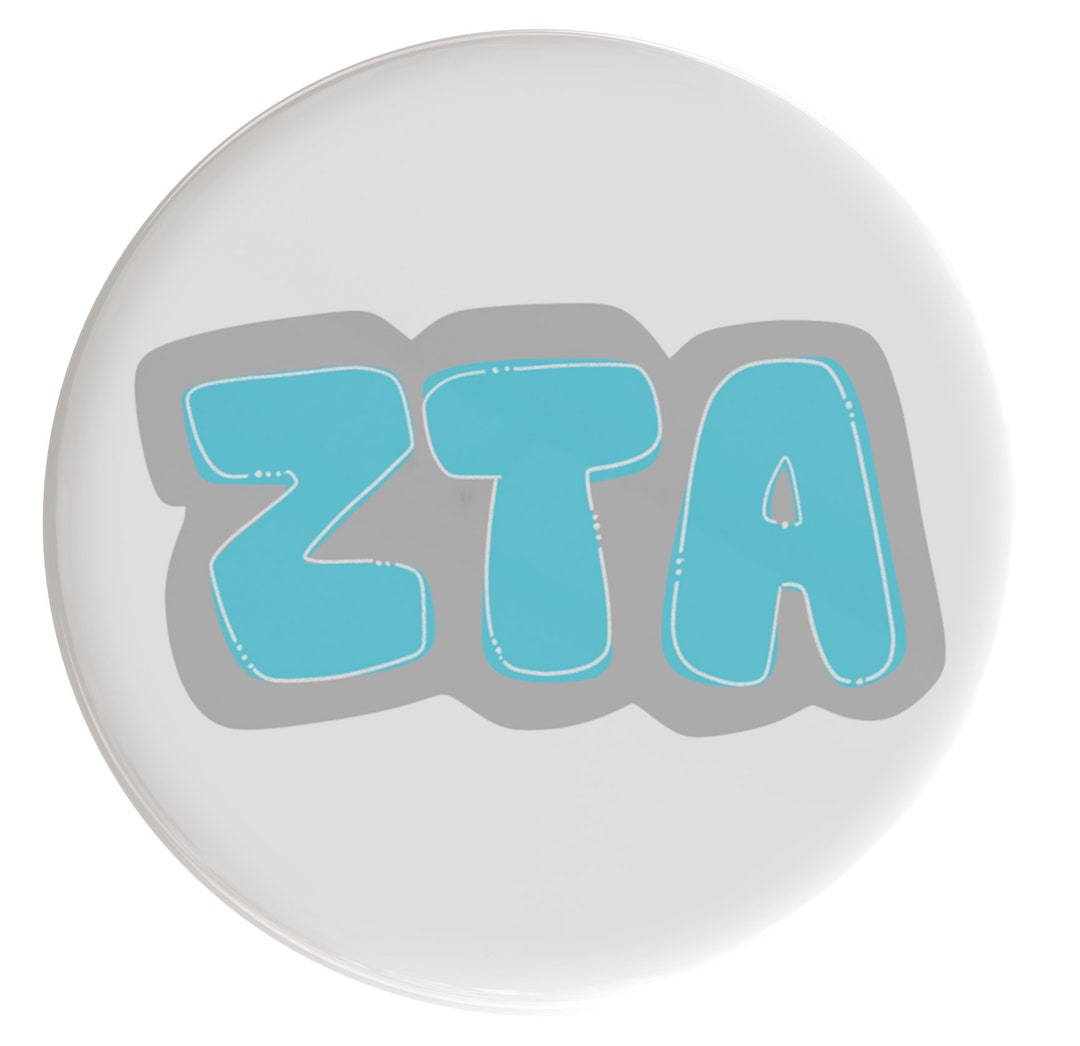 Zeta Tau Alpha Bubbly Sorority Button (includes One) // See Description ...