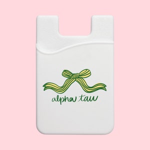 Cartera para teléfono con lazo coqueto de la hermandad Alpha Sigma Tau